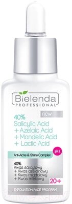 Пилинг для лица Bielenda Professional Anti-Acne Program 40% Салиц кисл+Азелаин кисл+минд кисл pH 2