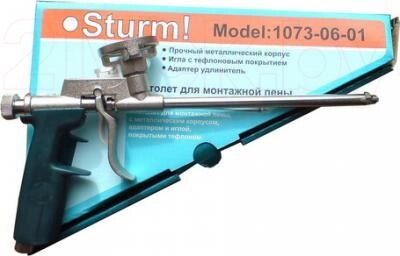 Пистолет для монтажной пены Sturm! 1073-06-01 от компании Бесплатная доставка по Беларуси - фото 1
