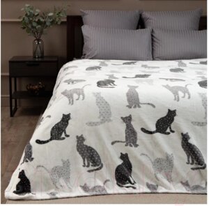 Плед TexRepublic Absolute Flannel Коты 200x220 / 44047