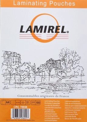 Пленка для ламинирования Lamirel LA-78658 А4, 100мкм от компании Бесплатная доставка по Беларуси - фото 1
