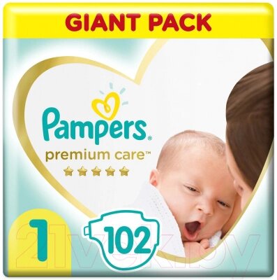 Подгузники детские Pampers Premium Care 1 Newborn от компании Бесплатная доставка по Беларуси - фото 1