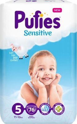 Подгузники детские Pufies Sensitive Junior 11-16кг от компании Бесплатная доставка по Беларуси - фото 1