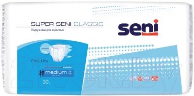 Подгузники для взрослых Seni Super Classic Medium от компании Бесплатная доставка по Беларуси - фото 1