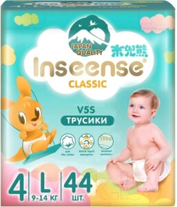 Подгузники-трусики детские Inseense Classic V5S L 9-14 кг / InsCV5SL44Emer