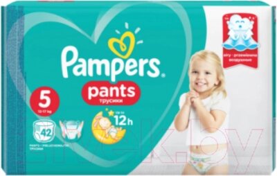Подгузники-трусики детские Pampers Pants 5 от компании Бесплатная доставка по Беларуси - фото 1