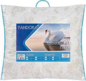 Подушка для сна PANDORA Лебяжий пух тик 70x70