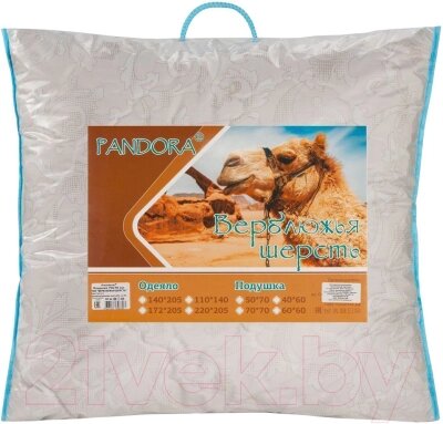 Подушка для сна PANDORA Верблюжья шерсть тик 70x70 от компании Бесплатная доставка по Беларуси - фото 1