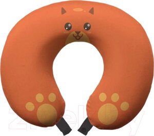 Подушка на шею Ambesonne Милый оранжевый кот с лапками / trp-274856