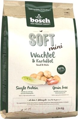 Полувлажный корм для собак Bosch Petfood Soft Mini Quail&Potato от компании Бесплатная доставка по Беларуси - фото 1
