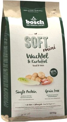 Полувлажный корм для собак Bosch Petfood Soft Mini Quail&Potato от компании Бесплатная доставка по Беларуси - фото 1