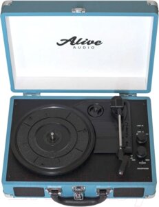 Проигрыватель виниловых пластинок Alive Audio Glam Aqua c Bluetooth / GLM-01-AQ