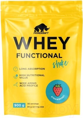 Протеин Prime Kraft Whey Functional Shake Клубника от компании Бесплатная доставка по Беларуси - фото 1