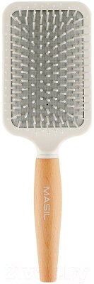 Расческа-массажер Masil Wooden Paddle Brush от компании Бесплатная доставка по Беларуси - фото 1