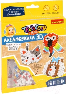 Развивающая игра Bondibon Аквамозаика 3D 3 фигуры Кошка собака попугай / ВВ5254 от компании Бесплатная доставка по Беларуси - фото 1