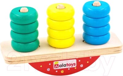 Развивающая игрушка Alatoys Игра-баланс Пирамидка / БЛ04 от компании Бесплатная доставка по Беларуси - фото 1