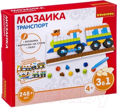 Развивающая игрушка Bondibon Мозаика. Транспорт / ВВ3029 от компании Бесплатная доставка по Беларуси - фото 1