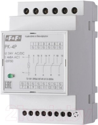 Реле промежуточное Евроавтоматика PK-4P-220 / EA06.001.026 от компании Бесплатная доставка по Беларуси - фото 1