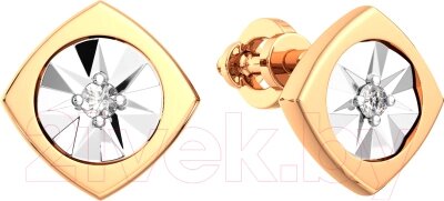 Серьги из комбинированного золота ZORKA 3D00215.14K. B.ZZ от компании Бесплатная доставка по Беларуси - фото 1
