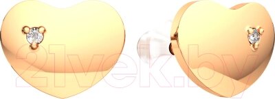 Серьги из розового золота ZORKA 3D0074S. 14K. R от компании Бесплатная доставка по Беларуси - фото 1