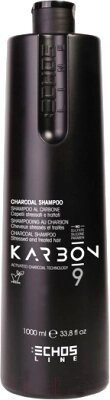 Шампунь для волос Echos Line Karbon 9 Charcoal угольный для волос страдающих от хим. процедур от компании Бесплатная доставка по Беларуси - фото 1