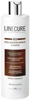 Шампунь для волос Hipertin Linecure Pro Keratin Repair Shampoo Для сухих и вьющихся волос от компании Бесплатная доставка по Беларуси - фото 1
