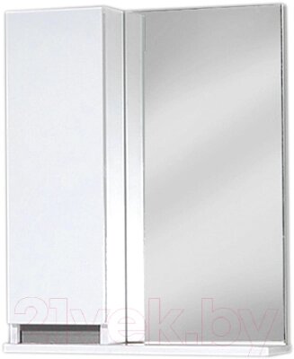 Шкаф с зеркалом для ванной Акваль Афина 55 / АФИНА. 04.55.00. L от компании Бесплатная доставка по Беларуси - фото 1