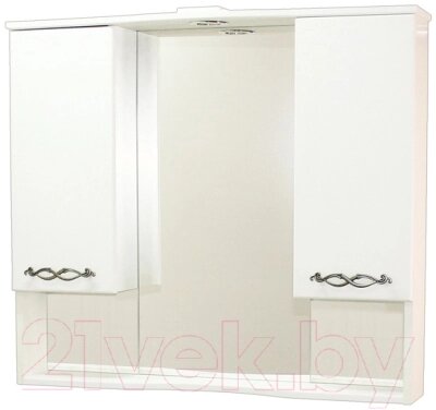 Шкаф с зеркалом для ванной СанитаМебель Джаст 12.850 от компании Бесплатная доставка по Беларуси - фото 1
