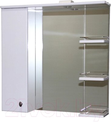 Шкаф с зеркалом для ванной СанитаМебель Камелия-12.75 Д2 от компании Бесплатная доставка по Беларуси - фото 1