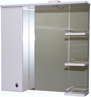 Шкаф с зеркалом для ванной СанитаМебель Камелия-12.85 Д2 от компании Бесплатная доставка по Беларуси - фото 1