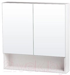 Шкаф с зеркалом для ванной СанитаМебель Ларч 11.700 от компании Бесплатная доставка по Беларуси - фото 1