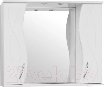Шкаф с зеркалом для ванной Style Line Амелия 90см от компании Бесплатная доставка по Беларуси - фото 1