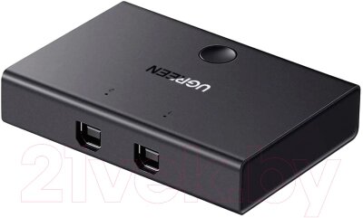 Сплиттер Ugreen USB 2.0 Sharing Switch 2x1 / 30345 от компании Бесплатная доставка по Беларуси - фото 1
