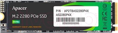 SSD диск Apacer 1TB (AP1TBAS2280P4X-1) от компании Бесплатная доставка по Беларуси - фото 1