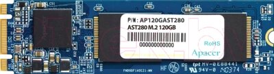 SSD диск Apacer AST280 120GB (AP120GAST280-1) от компании Бесплатная доставка по Беларуси - фото 1