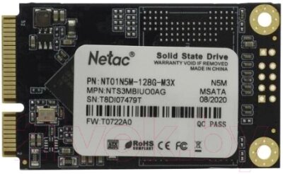 SSD диск Netac 128GB / NT01N5M-128G-M3X от компании Бесплатная доставка по Беларуси - фото 1