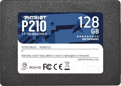 SSD диск Patriot P210 128GB (P210S128G25) от компании Бесплатная доставка по Беларуси - фото 1