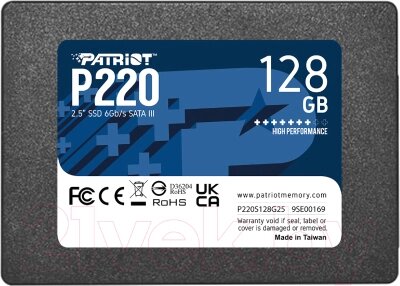 SSD диск Patriot P220 128GB (P220S128G25) от компании Бесплатная доставка по Беларуси - фото 1