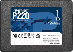 SSD диск patriot P220 1TB (P220S1tb25)