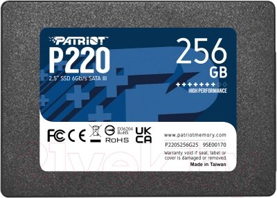 SSD диск Patriot P220 256GB (P220S256G25) от компании Бесплатная доставка по Беларуси - фото 1