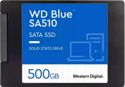 SSD диск Western Digital Blue 500GB (WDS500G3B0A) от компании Бесплатная доставка по Беларуси - фото 1