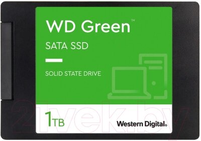 SSD диск Western Digital Green 1Tb (WDS100T3G0A) от компании Бесплатная доставка по Беларуси - фото 1