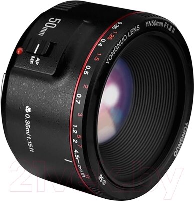 Стандартный объектив Yongnuo YN 50mm f/1.8 II Canon EF Standart Prime от компании Бесплатная доставка по Беларуси - фото 1