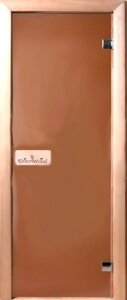 Стеклянная дверь для бани/сауны Doorwood Теплая ночь 190x80