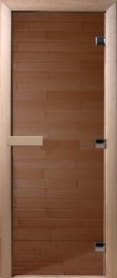 Стеклянная дверь для бани/сауны Doorwood Теплый день 180x70 от компании Бесплатная доставка по Беларуси - фото 1