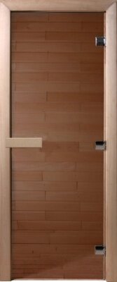 Стеклянная дверь для бани/сауны Doorwood Теплый день 190x80 от компании Бесплатная доставка по Беларуси - фото 1