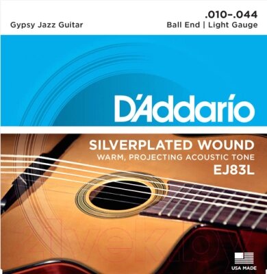 Струны для акустической гитары D'Addario EJ-83L от компании Бесплатная доставка по Беларуси - фото 1