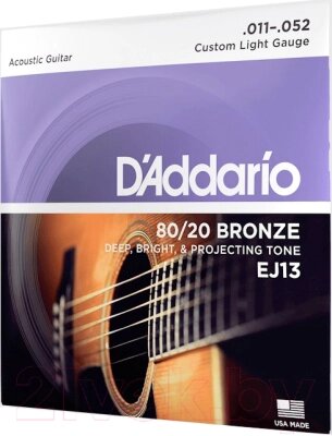 Струны для акустической гитары D'Addario EJ13 от компании Бесплатная доставка по Беларуси - фото 1