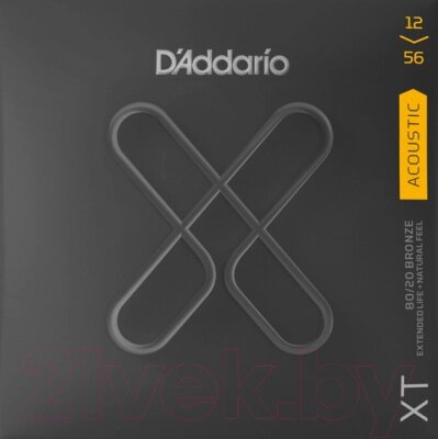 Струны для акустической гитары D'Addario XTABR1256 от компании Бесплатная доставка по Беларуси - фото 1