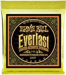 Струны для акустической гитары Ernie Ball 2558 EST 80/20 Light AC O