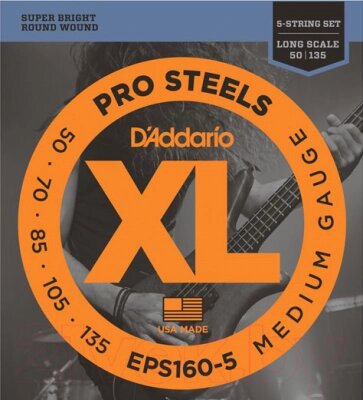 Струны для бас-гитары D'Addario EPS-160-5 от компании Бесплатная доставка по Беларуси - фото 1